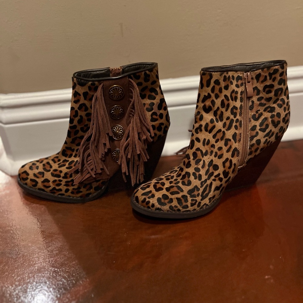 Very Volatile Animal Print Ankle Boots